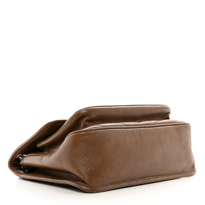 Saint Laurent Crinkled Calfskin Matelasse Monogram Medium Niki Chain Satchel Tan Brown 4 of 11