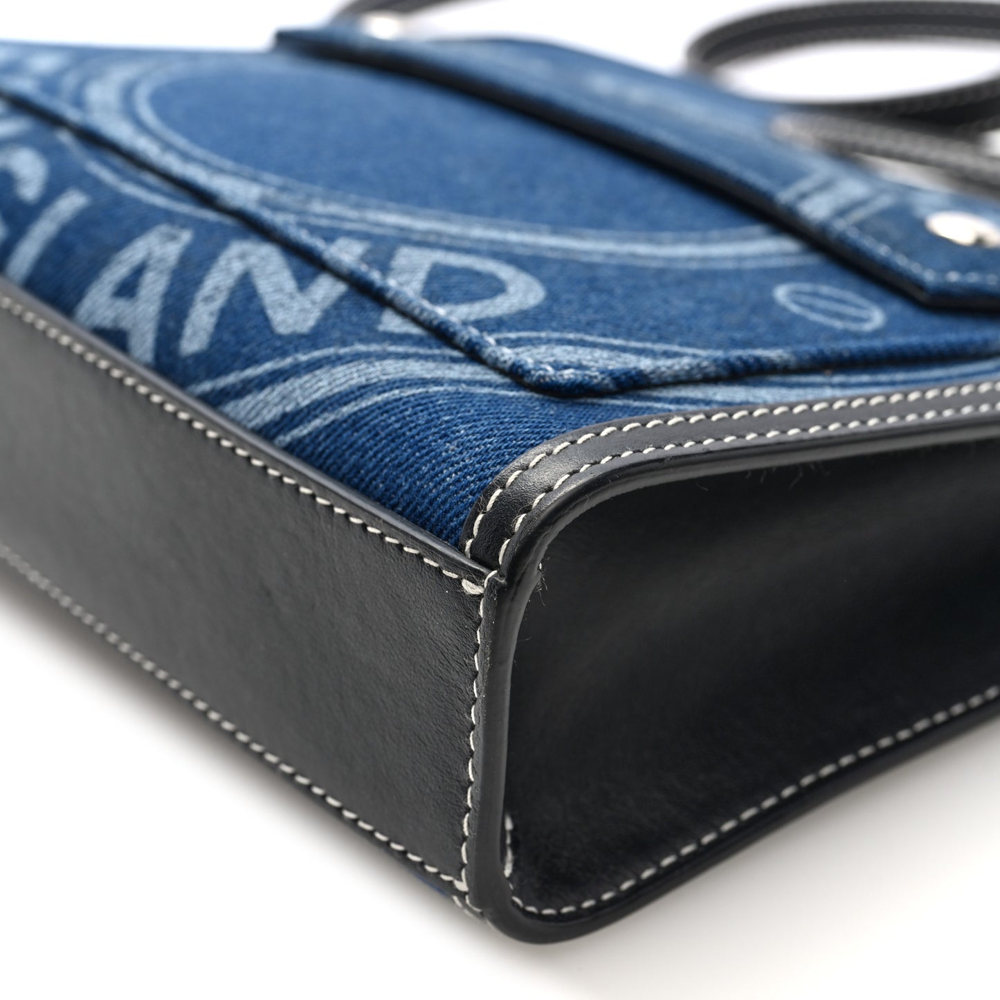Denim Smooth Calfskin Mini Pocket Bag Blue