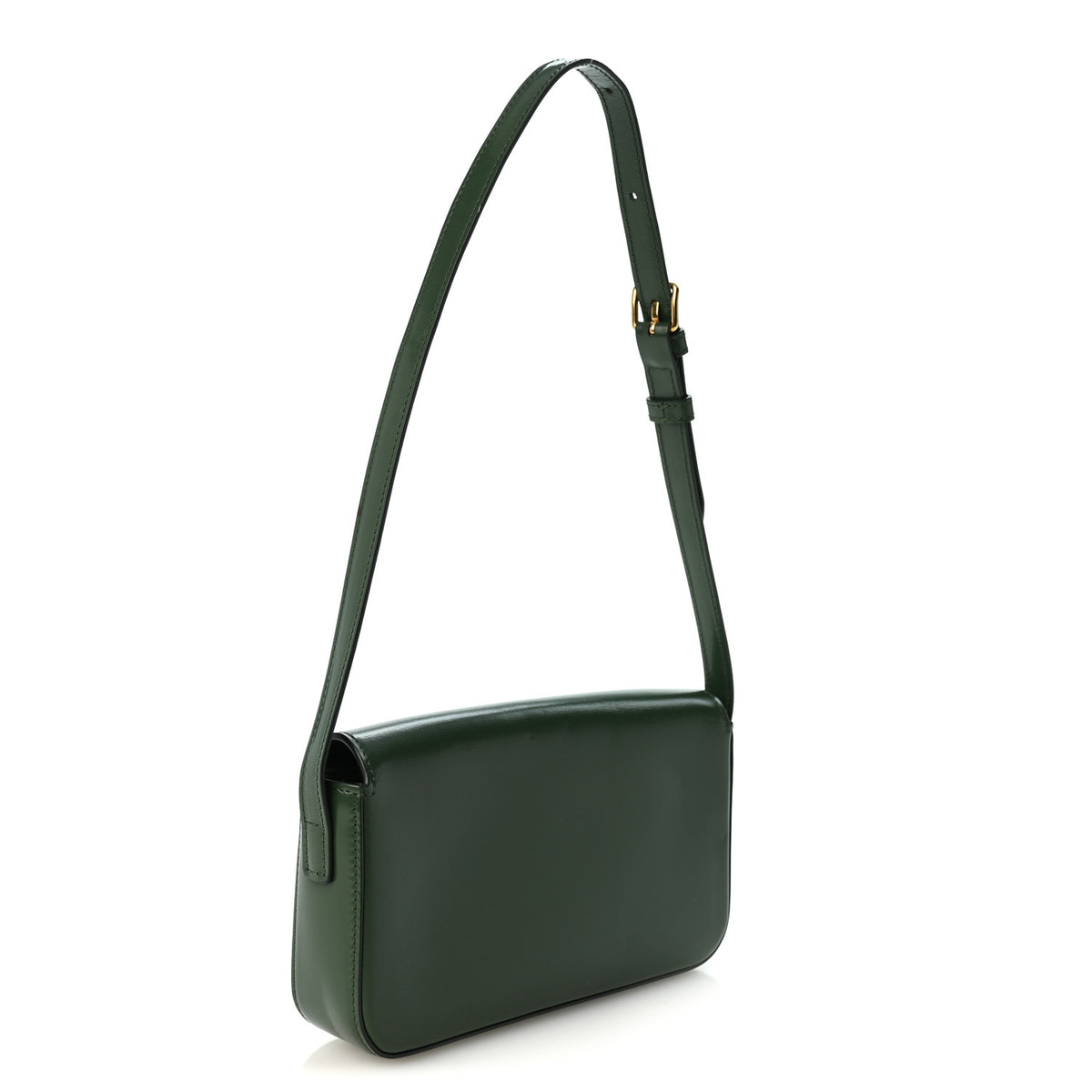 Celine Shiny Calfskin Triomphe Shoulder Bag Forest 3 of 11