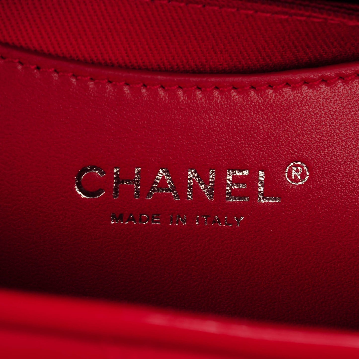 Patent Quilted Small Just Mademoiselle Bowling Bag Red
