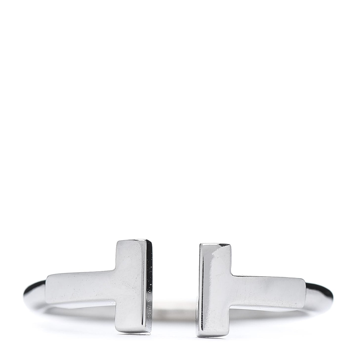 18K White Gold T Wire Ring 50 5.5