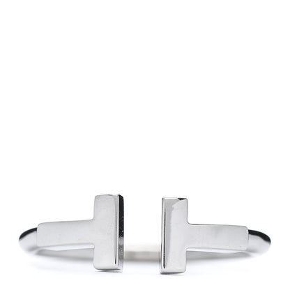 Tiffany 18K White Gold T Wire Ring 50 5.5 1 of 5