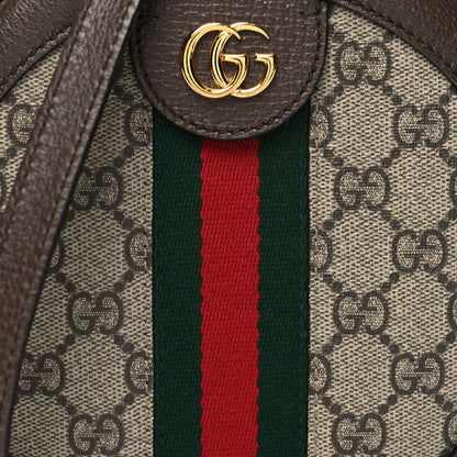 Gucci GG Supreme Monogram Web Mini Ophidia Round Shoulder Bag Brown 8 of 12