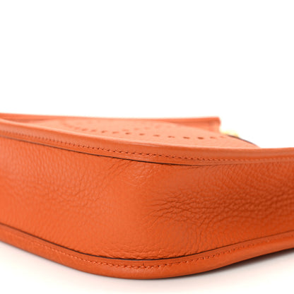 Hermes Taurillon Clemence Evelyne TPM Orange 7 of 8