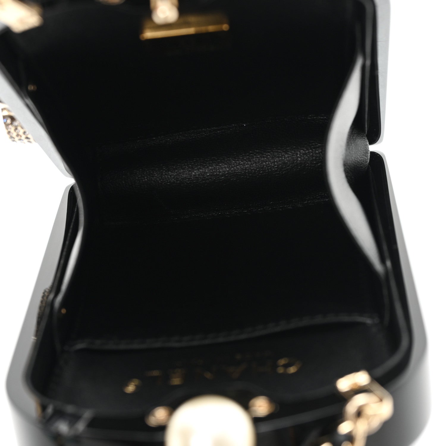 Chanel Resin Crystal Slot Machine Minaudiere Black Gold White Red 5 of 10