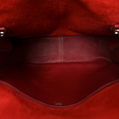 Hermes Taurillon Clemence Halzan 31 GM Rouge Grenat 5 of 10