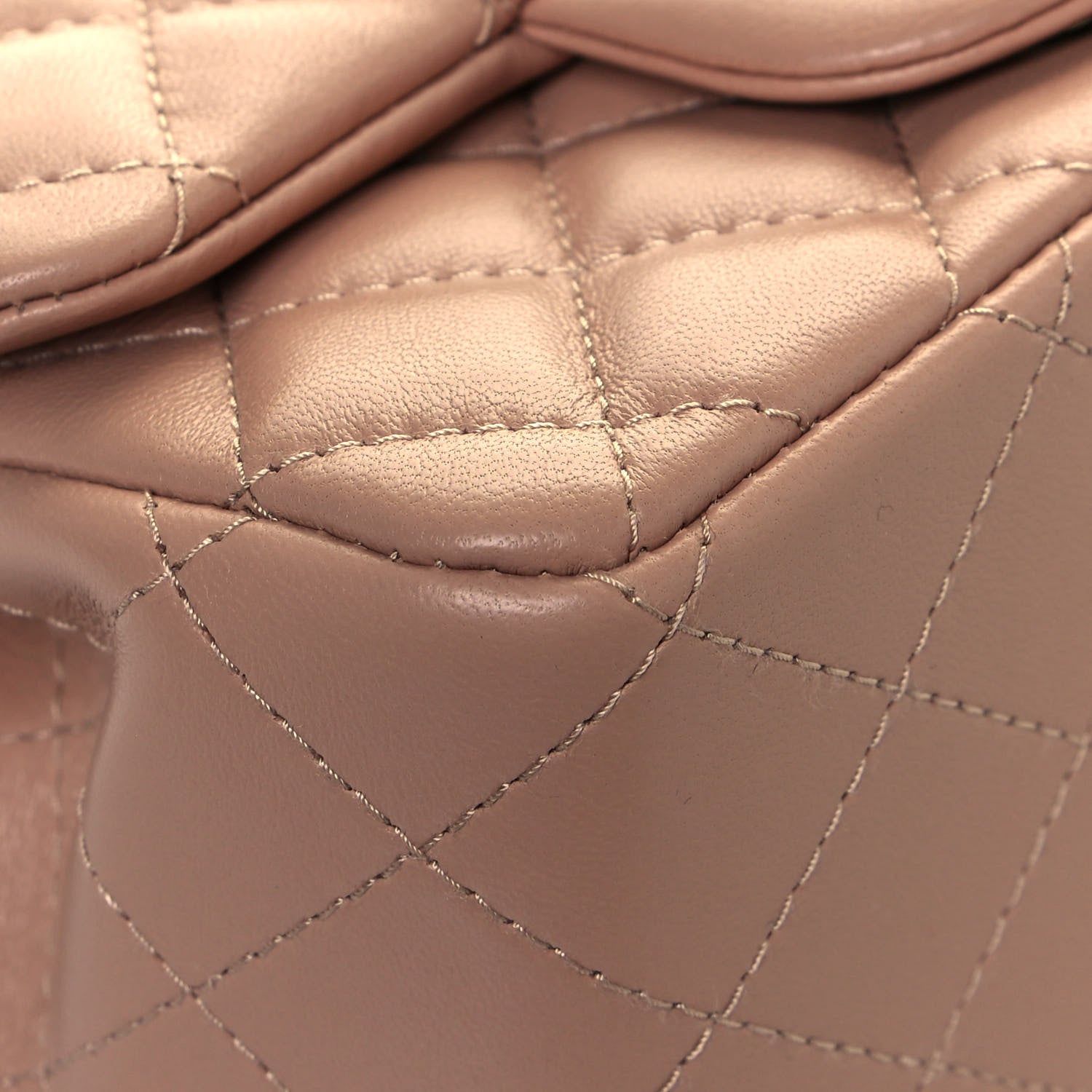 Chanel Lambskin Quilted Mini Square Flap Beige 9 of 13