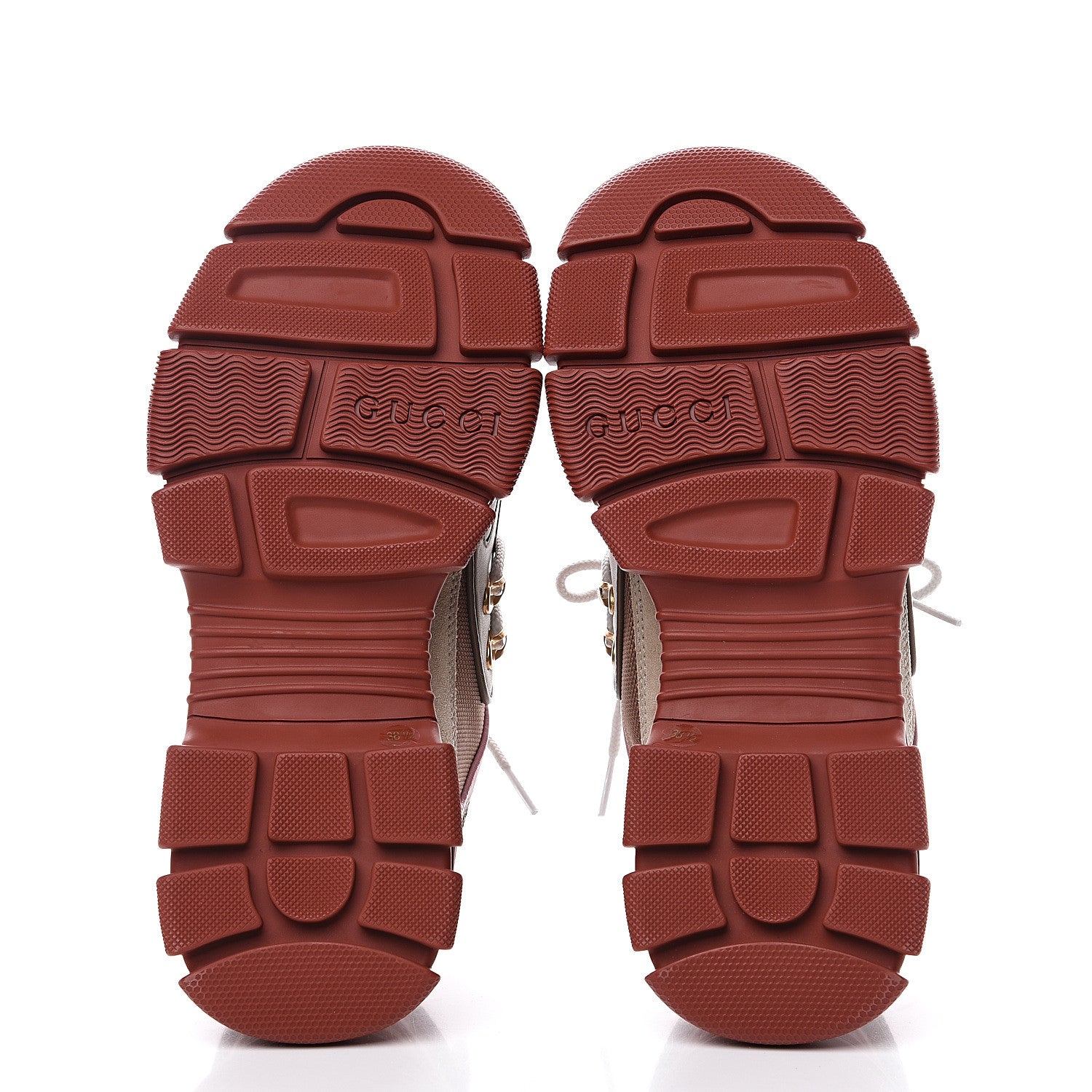 Gucci X SEGA Mesh Canvas Calfskin Womens Flashtrek Sneakers 38.5 Military Oatmeal Carmine Rose Ardesia 5 of 6