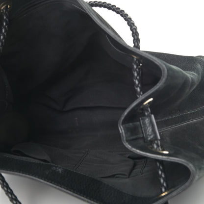 Gucci Calfskin Medium Braided Handle Gifford Tote Black 4 of 6
