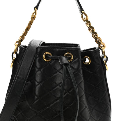 Saint Laurent Lambskin Quilted Small Emmanuelle Bucket Bag Black 7 of 10