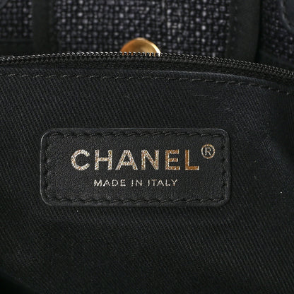 Chanel Woven Straw Raffia Medium Deauville Tote Black 7 of 11