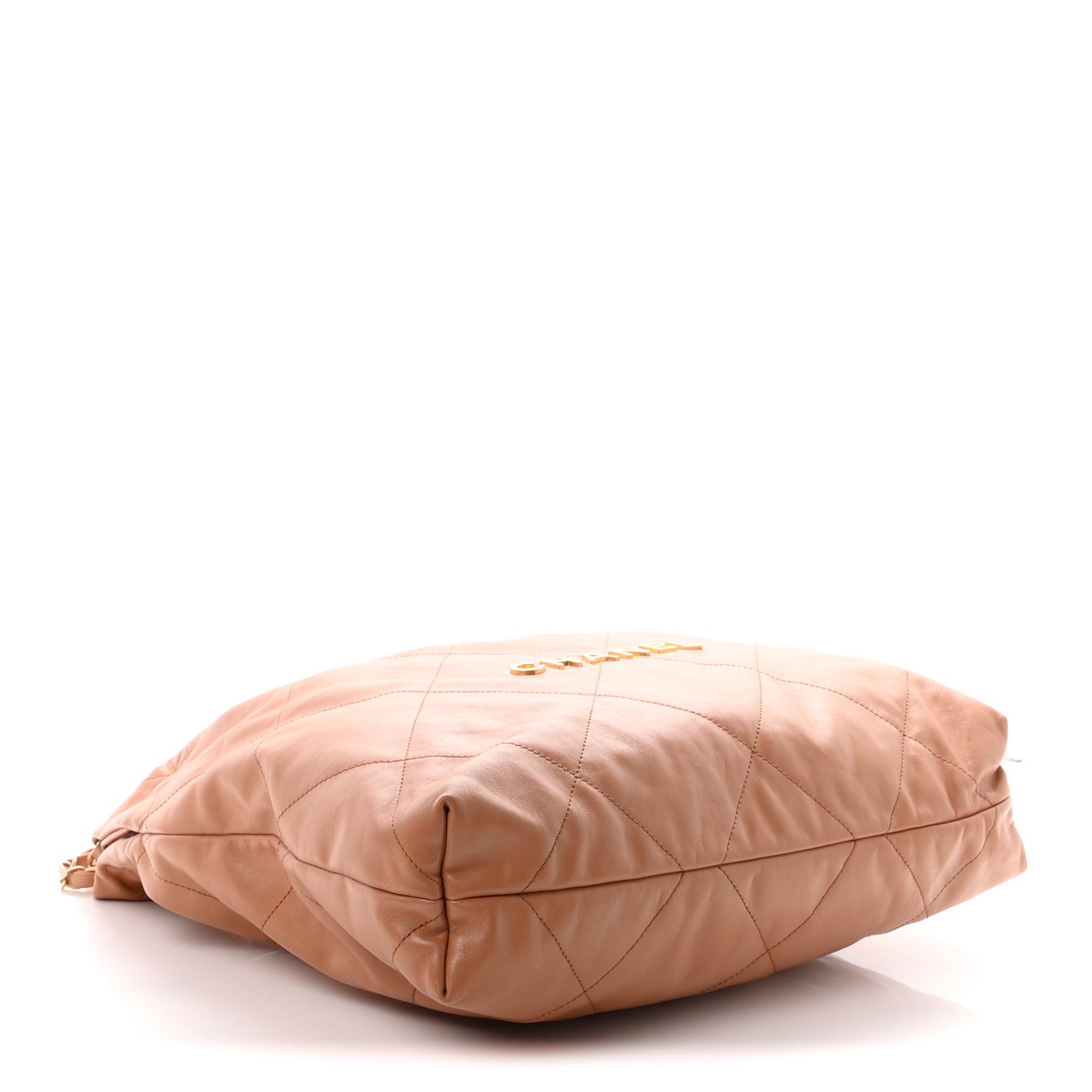Chanel Shiny Calfskin Quilted Chanel 22 Camel 4 of 10