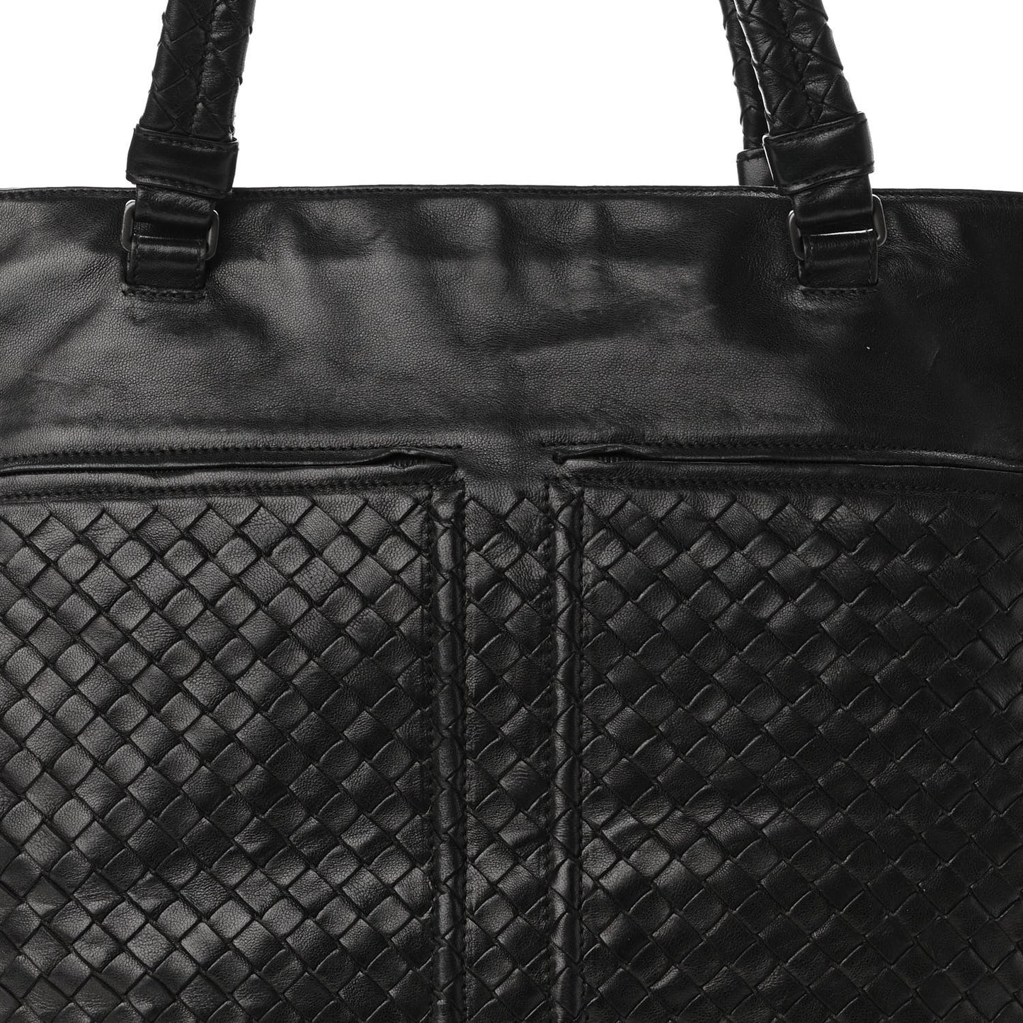 Nappa Intrecciato Pocket Tote Black