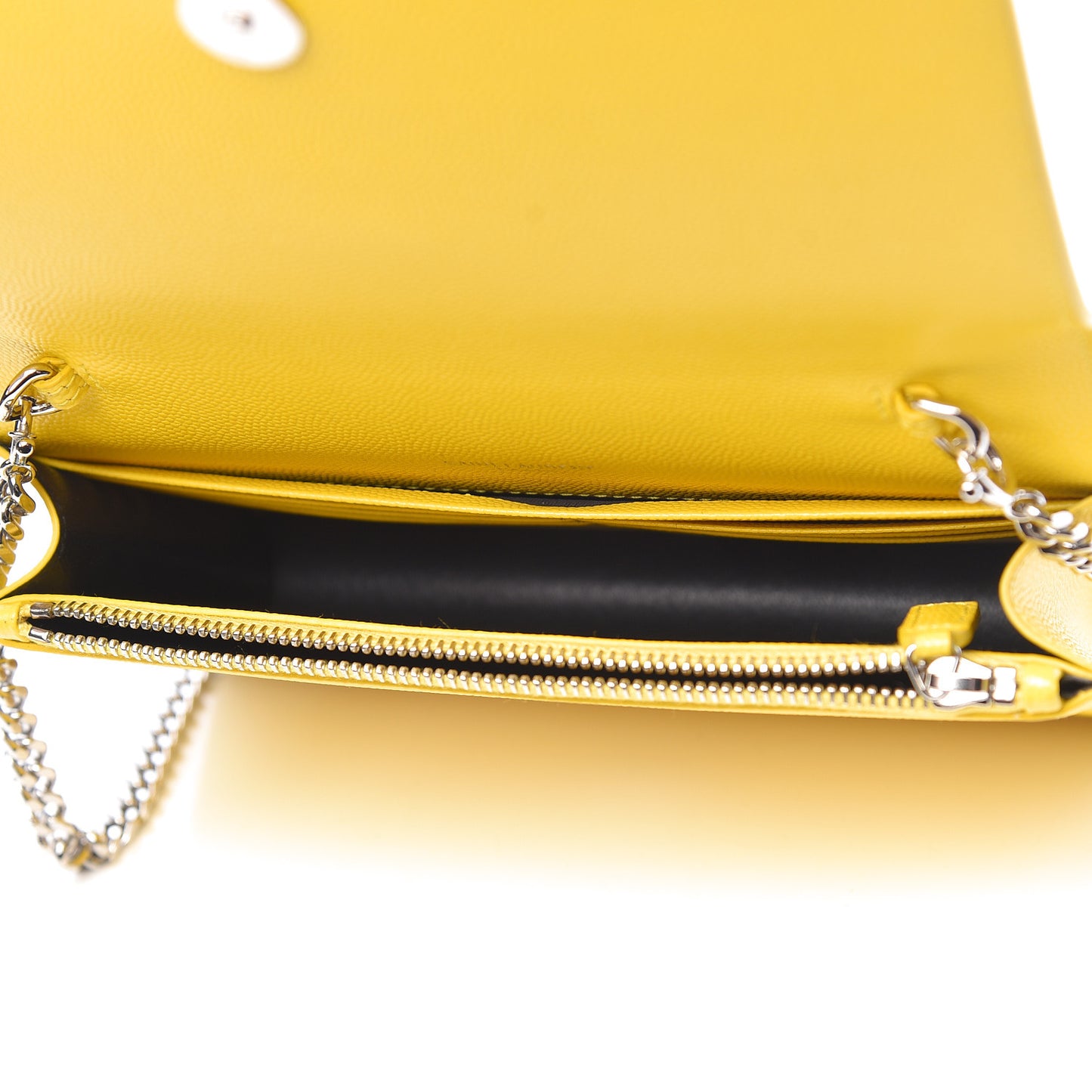 Grain De Poudre Classic Monogram Kate Tassel Chain Wallet Mimosa