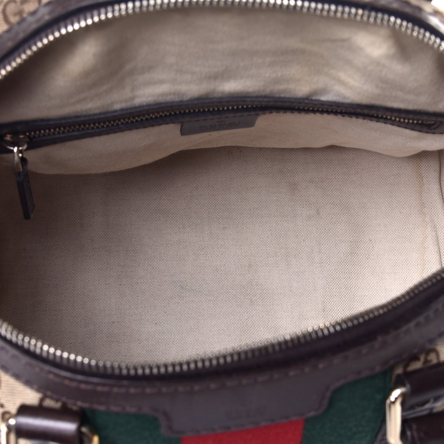 Monogram Vintage Web Medium Boston Dark Brown