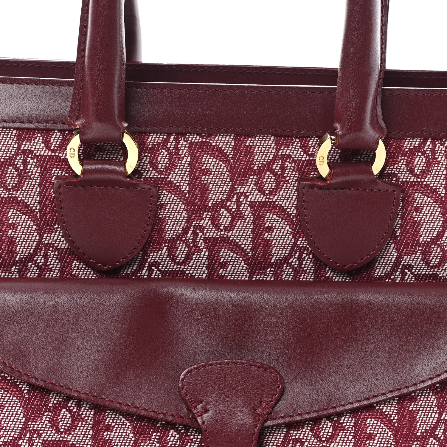 Christian Dior Monogram Pocket Tote Red 8 of 11