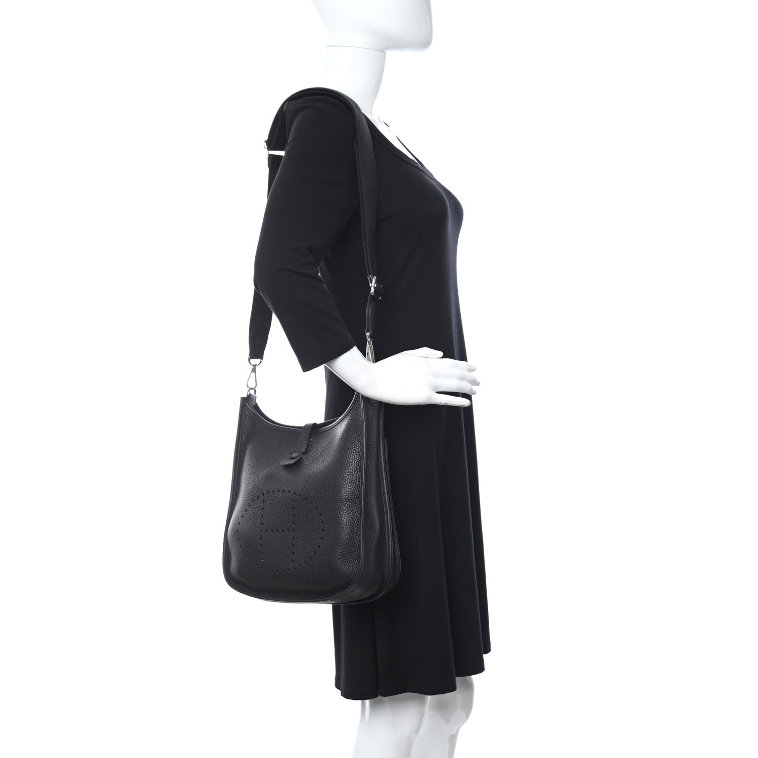 Hermes Taurillon Clemence Evelyne III PM Black 2 of 11