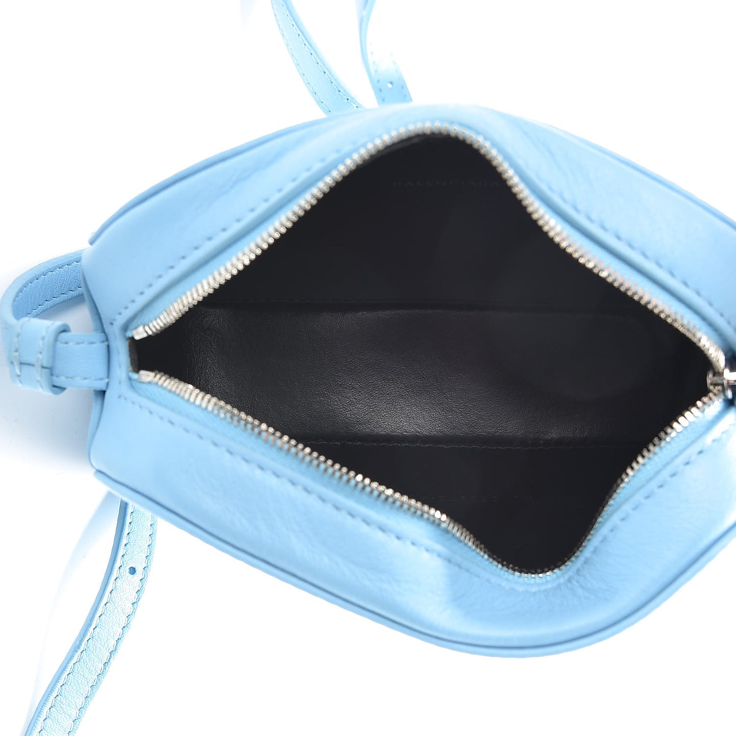 Calfskin XS Everyday Camera Bag Baby Blue Black