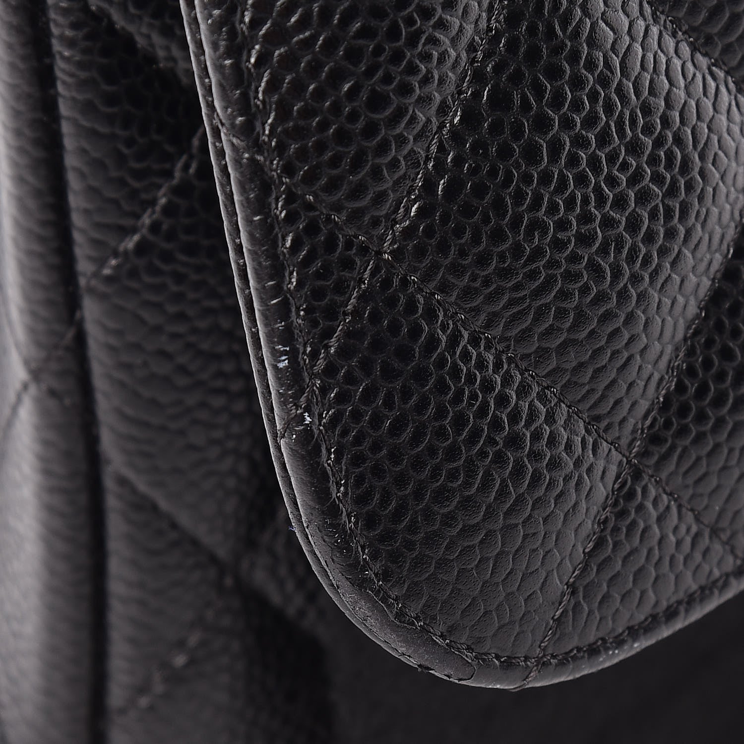 Chanel Caviar Quilted Jumbo Double Flap Black 13 of 17