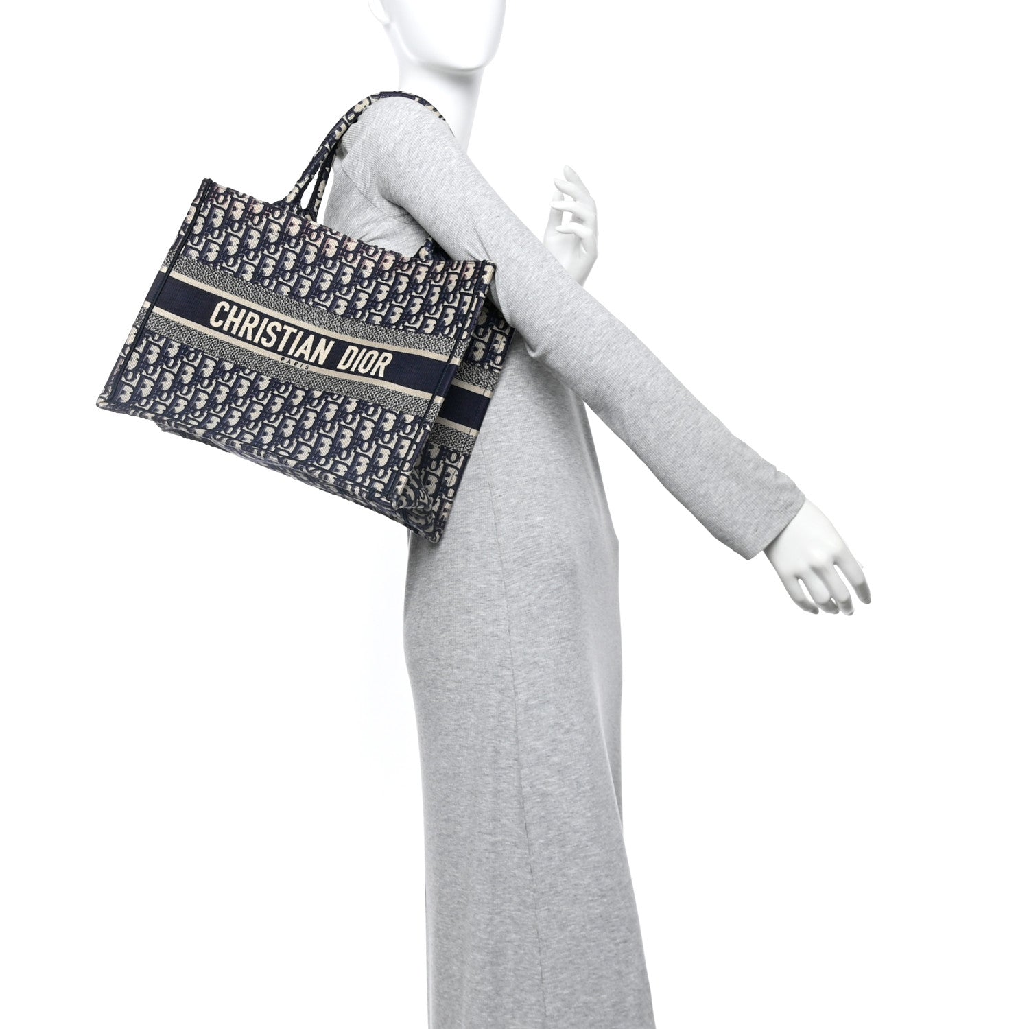 Christian Dior Oblique Medium Book Tote Blue Multicolor 2 of 12