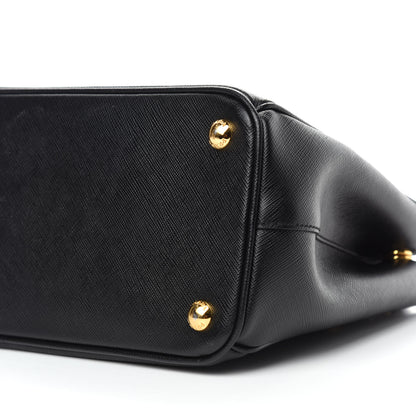 Prada Saffiano Small Galleria Double Zip Tote Black 10 of 10