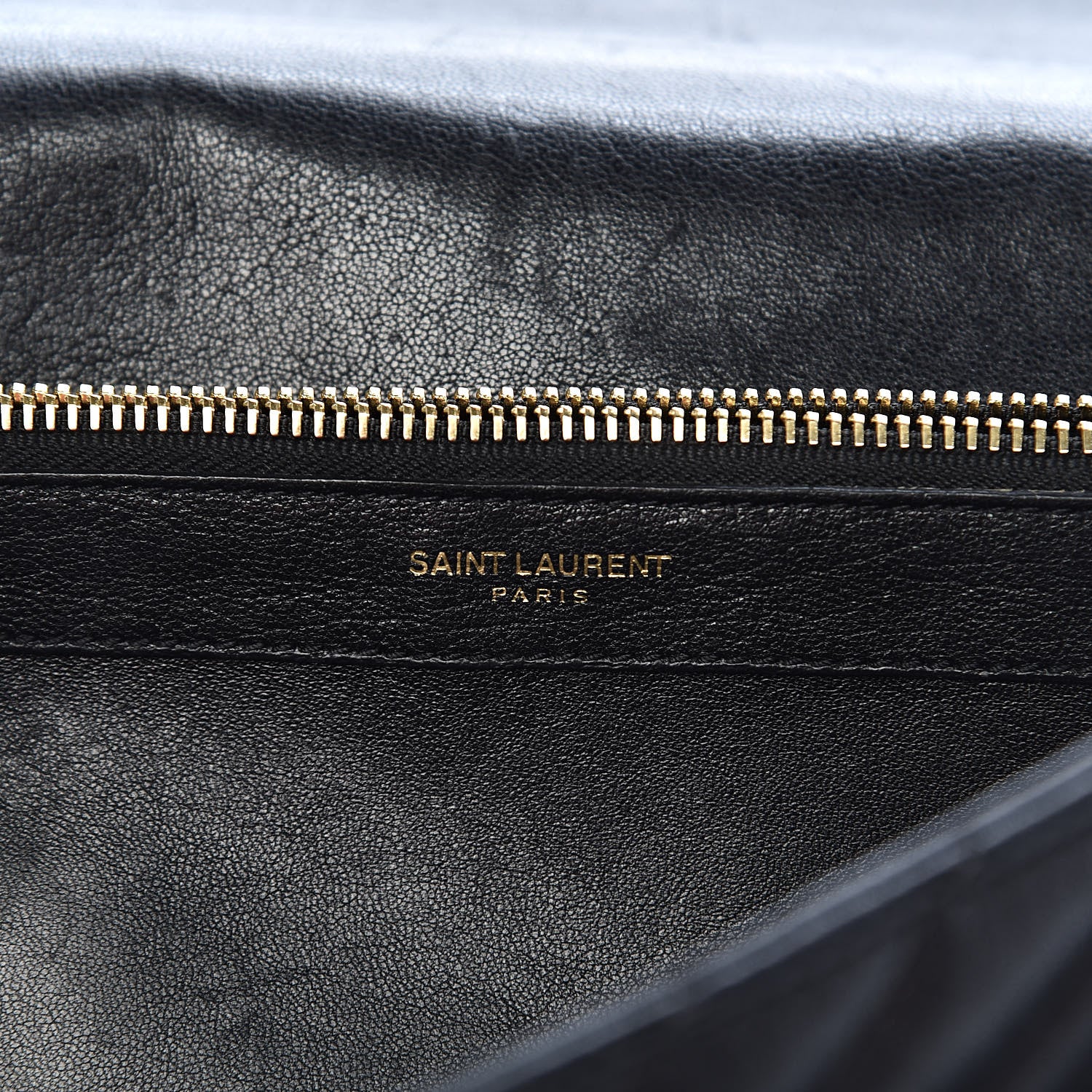 Saint Laurent Sheepskin Matelasse Chevron Monogram Large College Satchel Black 7 of 13