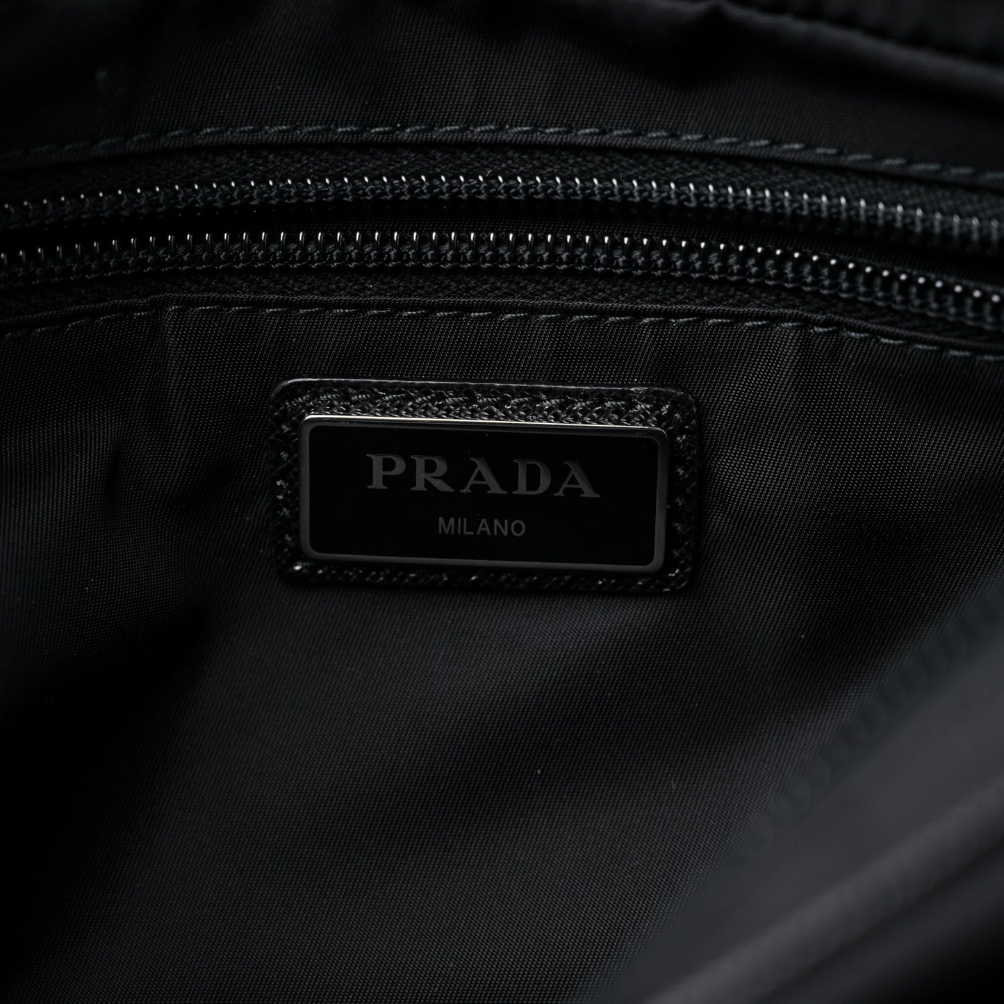 Tessuto Nylon Saffiano Belt Bag Black