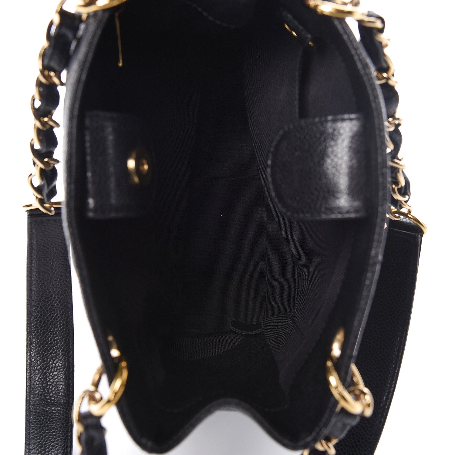 Chanel Caviar Quilted Petit Shopping Tote PST Black 5 of 11