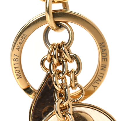 Louis Vuitton Metal Monogram Epi Spring Street Bag Charm Key Holder Gold 3 of 4