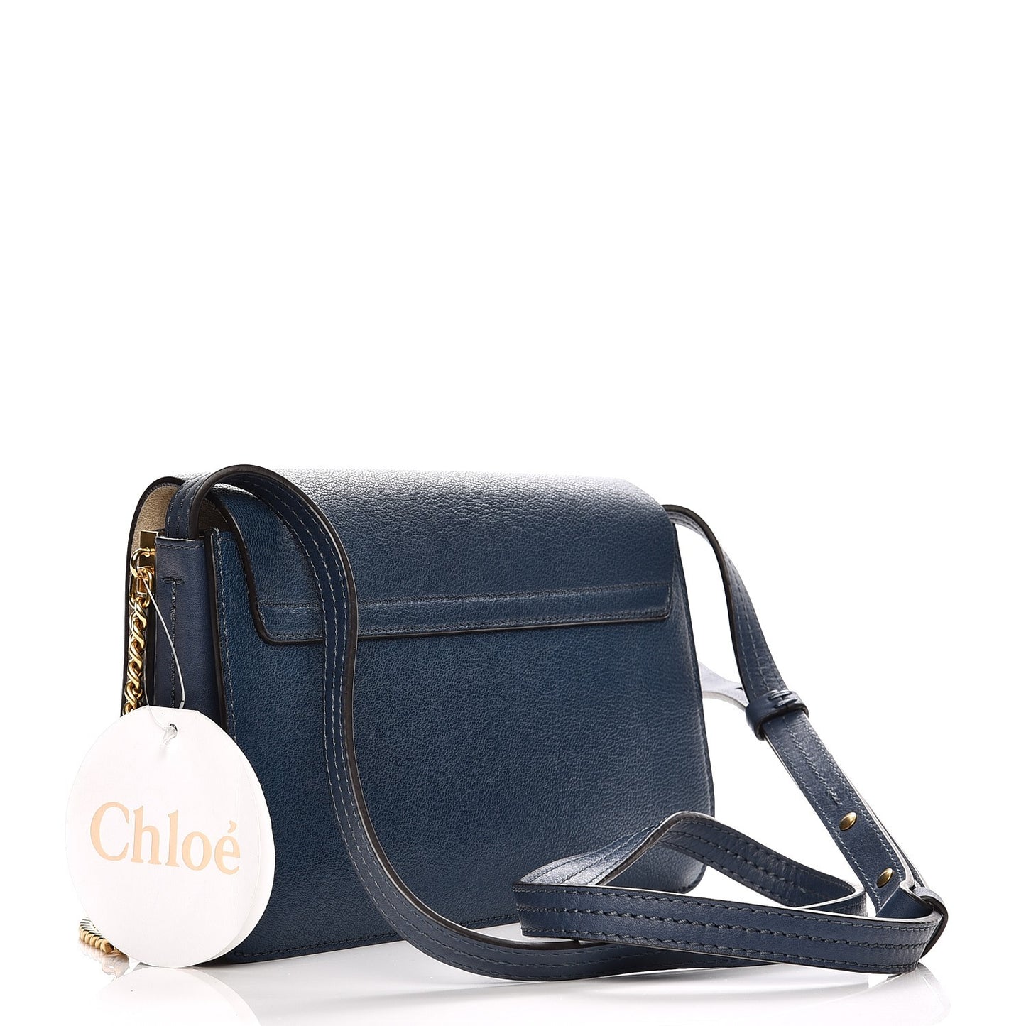 Goatskin Small Faye Shoulder Bag Denim Blue