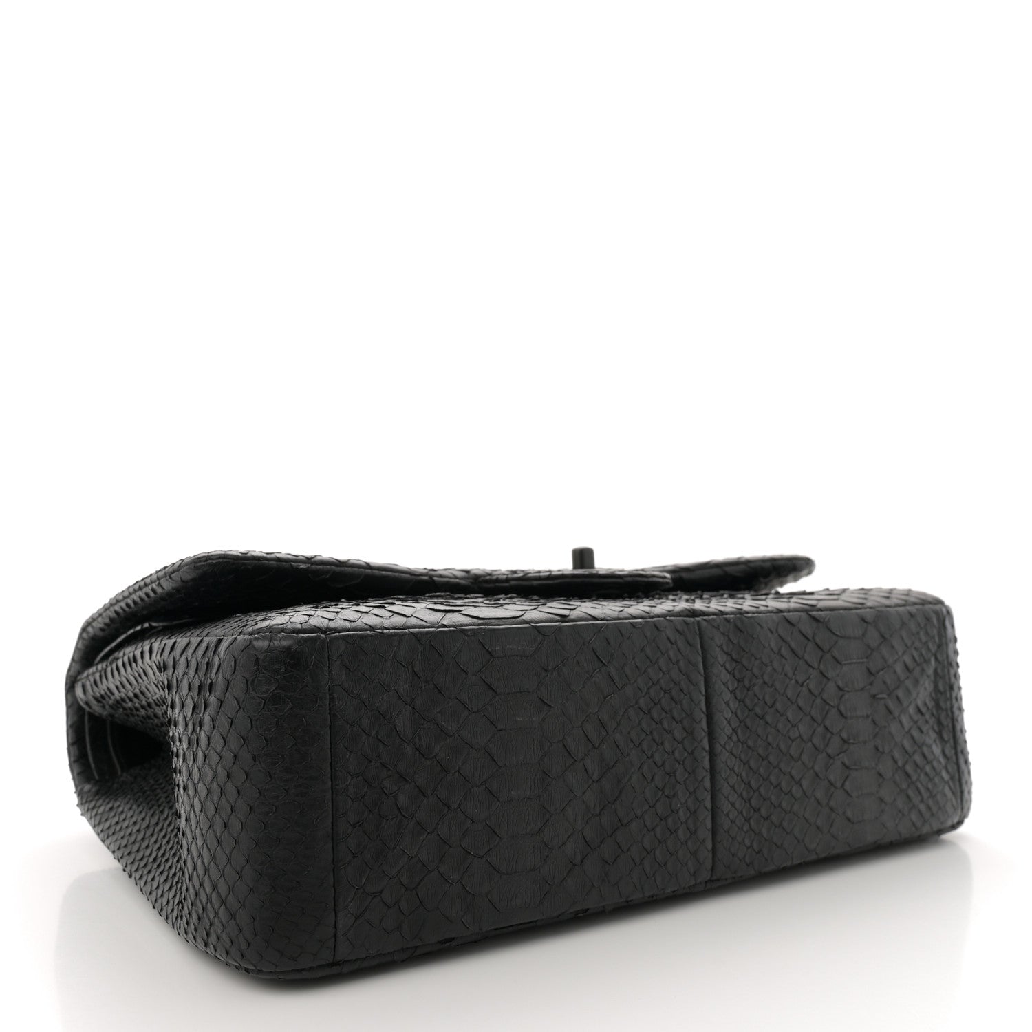Chanel Snakeskin Jumbo Double Flap So Black 4 of 10