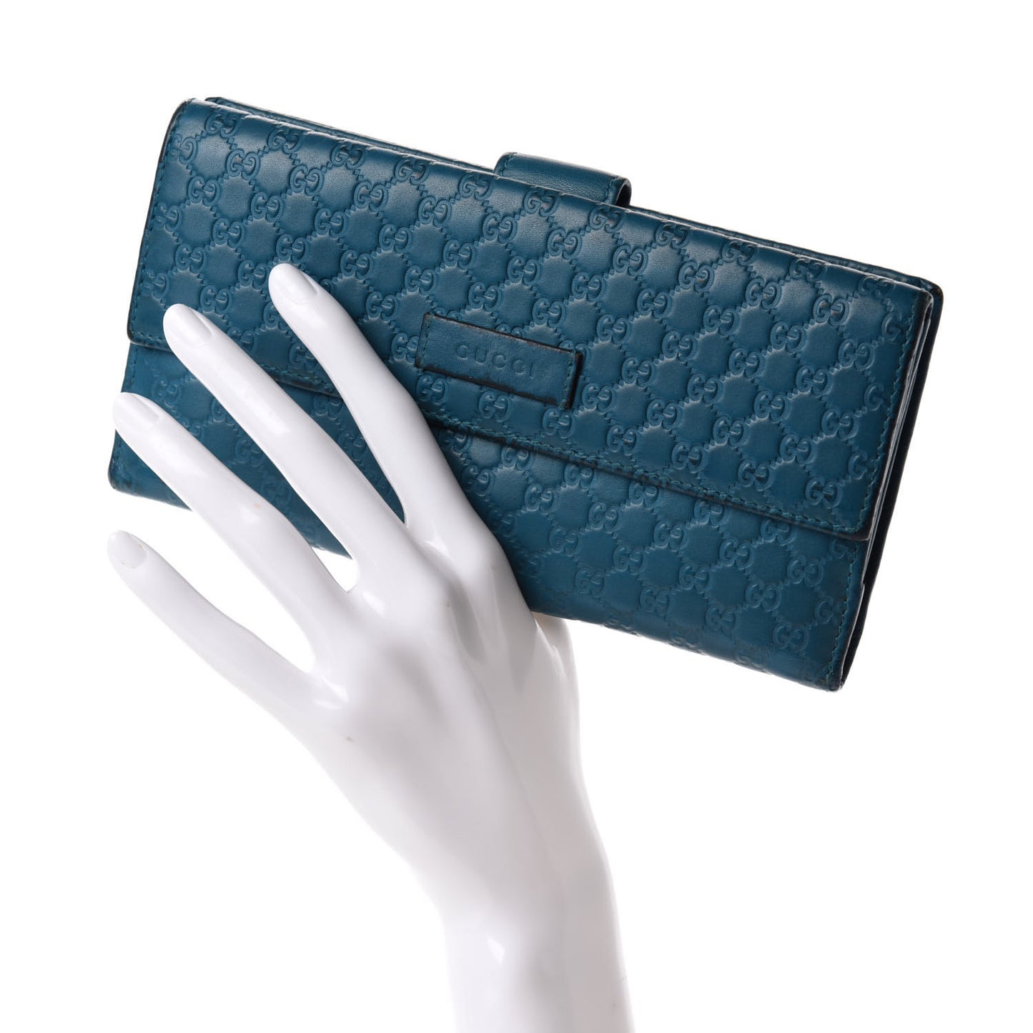Microguccissima Continental Flap Wallet Deep Cobalt