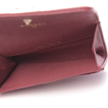 Chanel Caviar Quilted Boy Flap Card Holder Wallet Burgundy 5 of 9