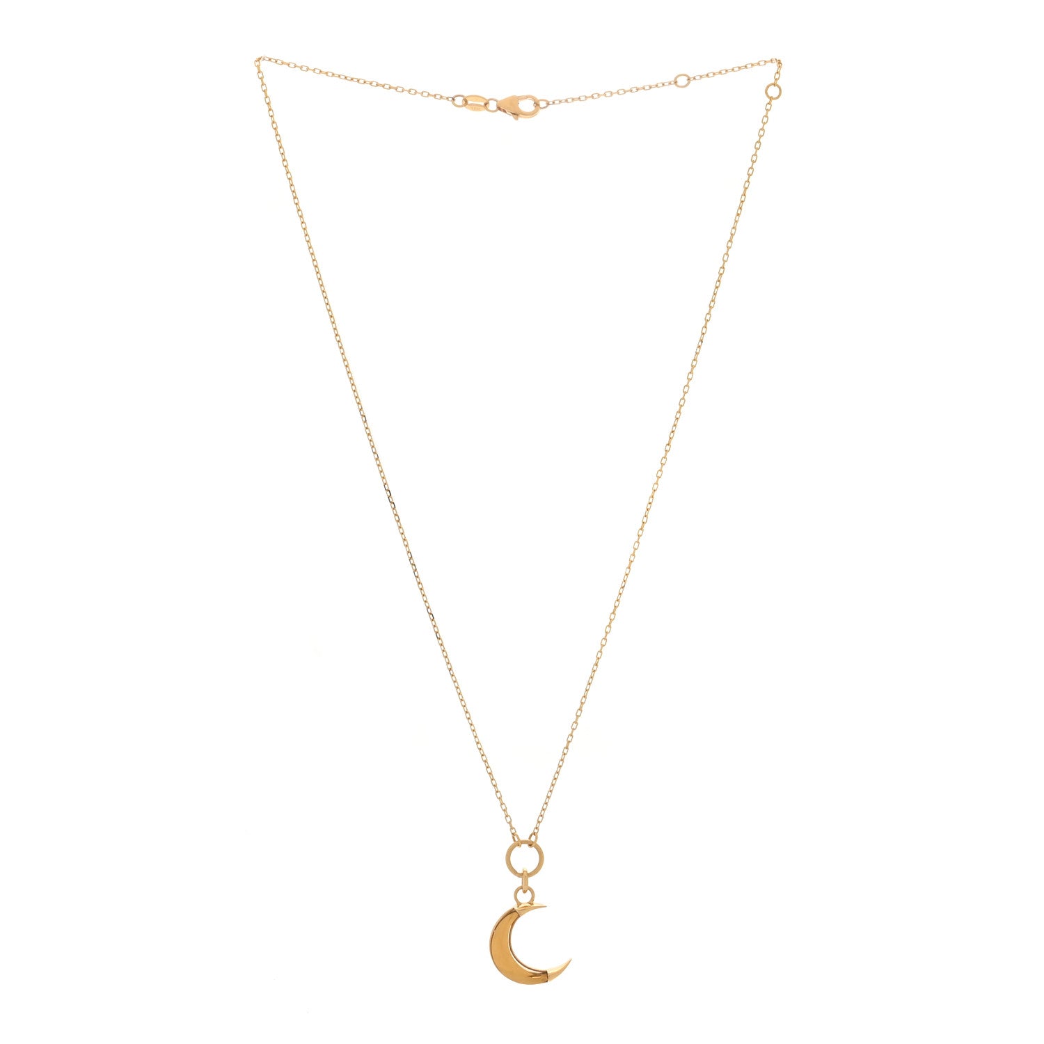 Foundrae 18K Yellow Gold Champagne Citrine Crescent Karma Necklace 3 of 6