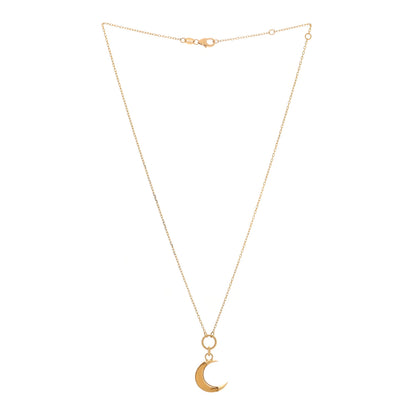 Foundrae 18K Yellow Gold Champagne Citrine Crescent Karma Necklace 3 of 6