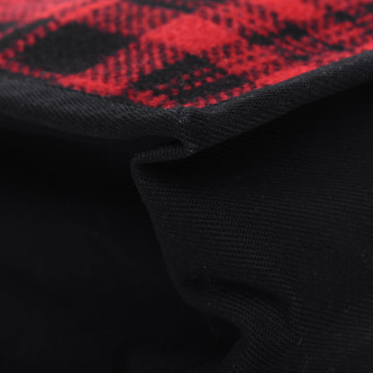 Saint Laurent Wool Tartan Rive Gauche Noe Tote Red Black 10 of 16