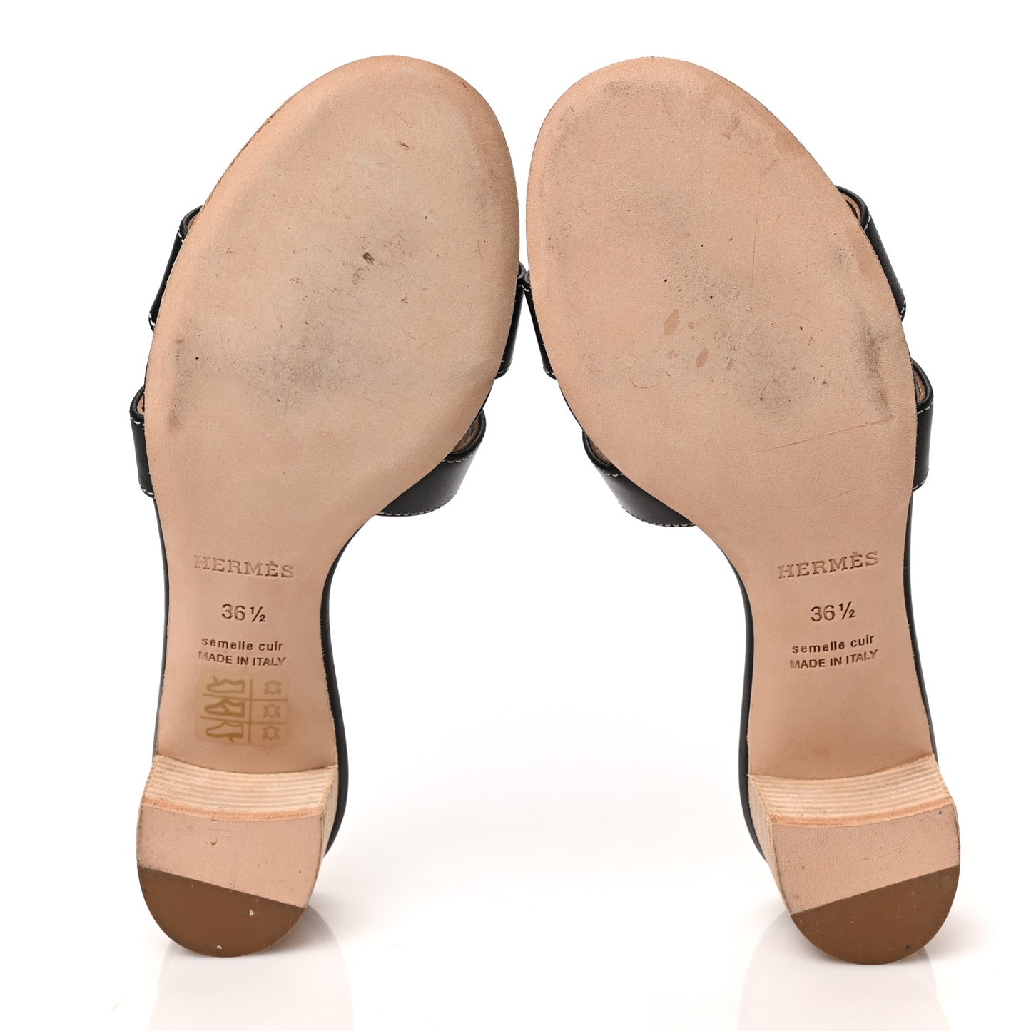 Calfskin Oasis Sandals 36.5 Black