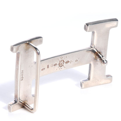 Hermes Sterling Silver Touareg 32mm H Belt Buckle 3 of 6