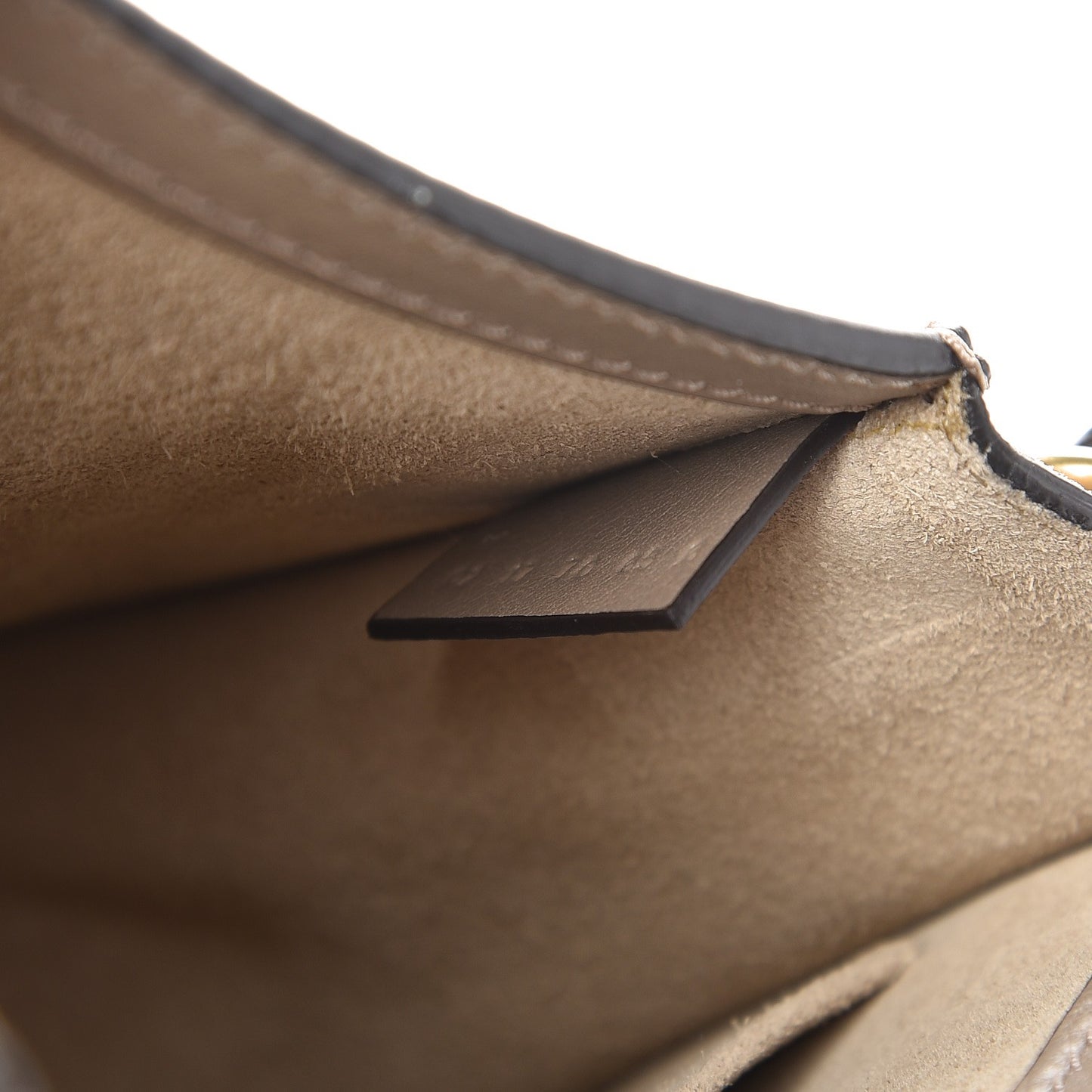 Calfskin Suede Medium Nile Bracelet Bag Motty Grey
