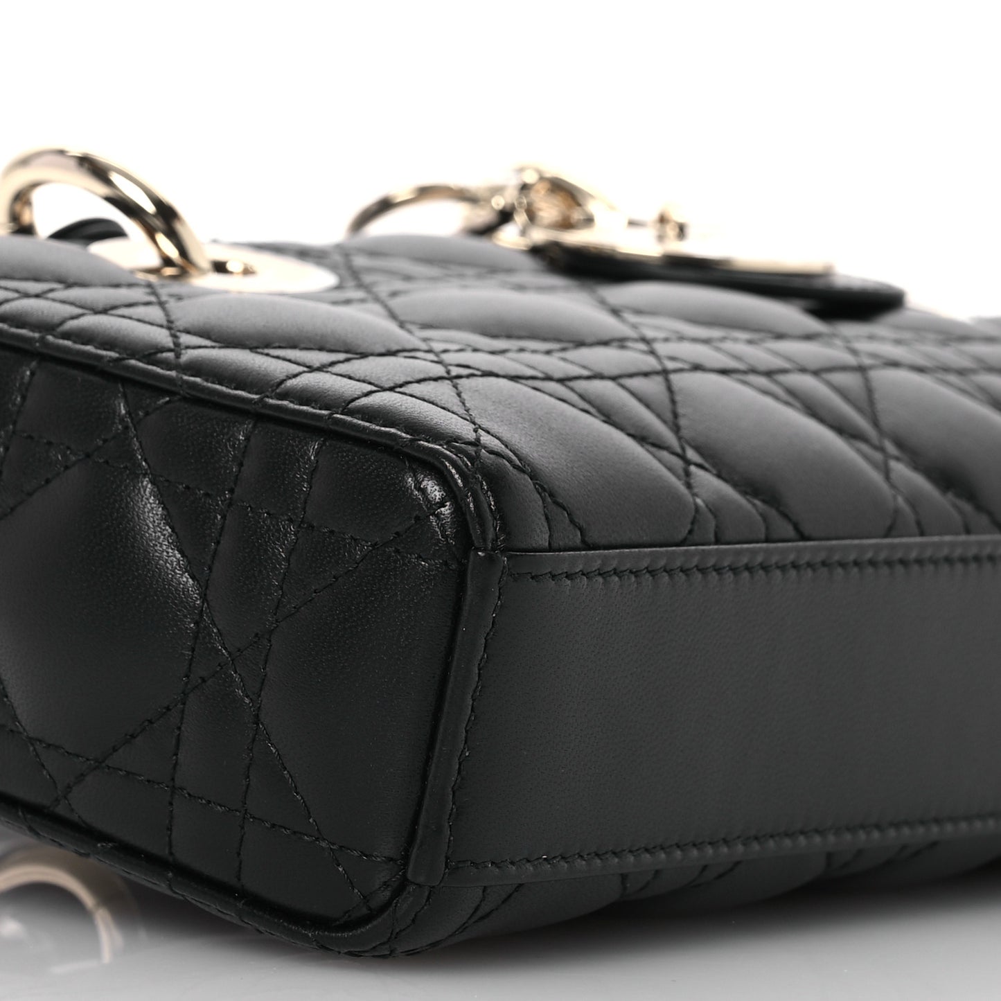 Lambskin Cannage Small Lady D-Joy Black