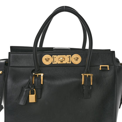 Versace Vitello Calfskin Signature Tote Black 7 of 9
