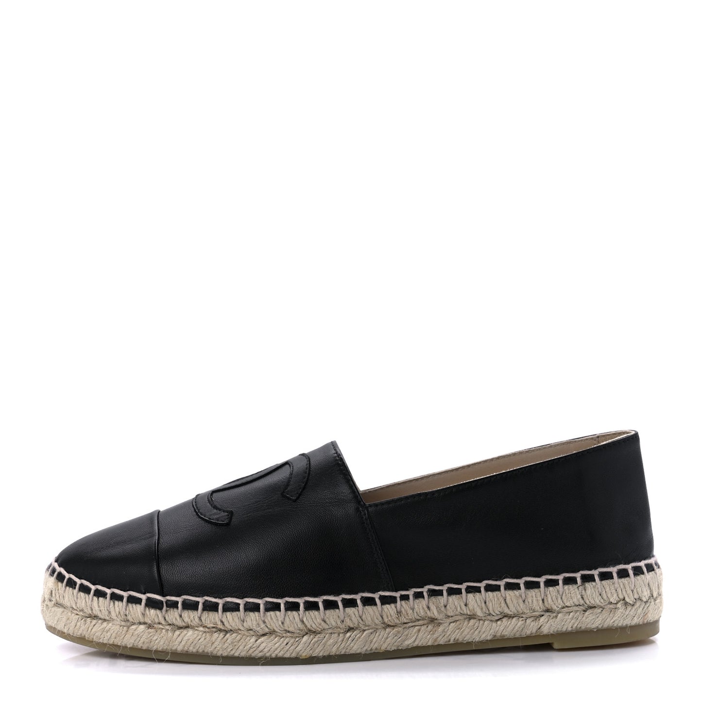 Lambskin CC Espadrilles 37 Black