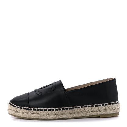Chanel Lambskin CC Espadrilles 37 Black 1 of 12