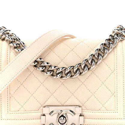 Chanel Caviar Quilted Small Boy Flap White 8 of 12