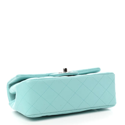 Chanel Lambskin Quilted Mini Rectangular Flap Light Blue 4 of 11