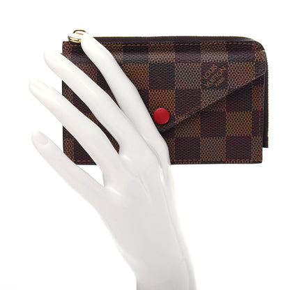 Louis Vuitton Damier Ebene Recto Verso Card Holder Red 2 of 8