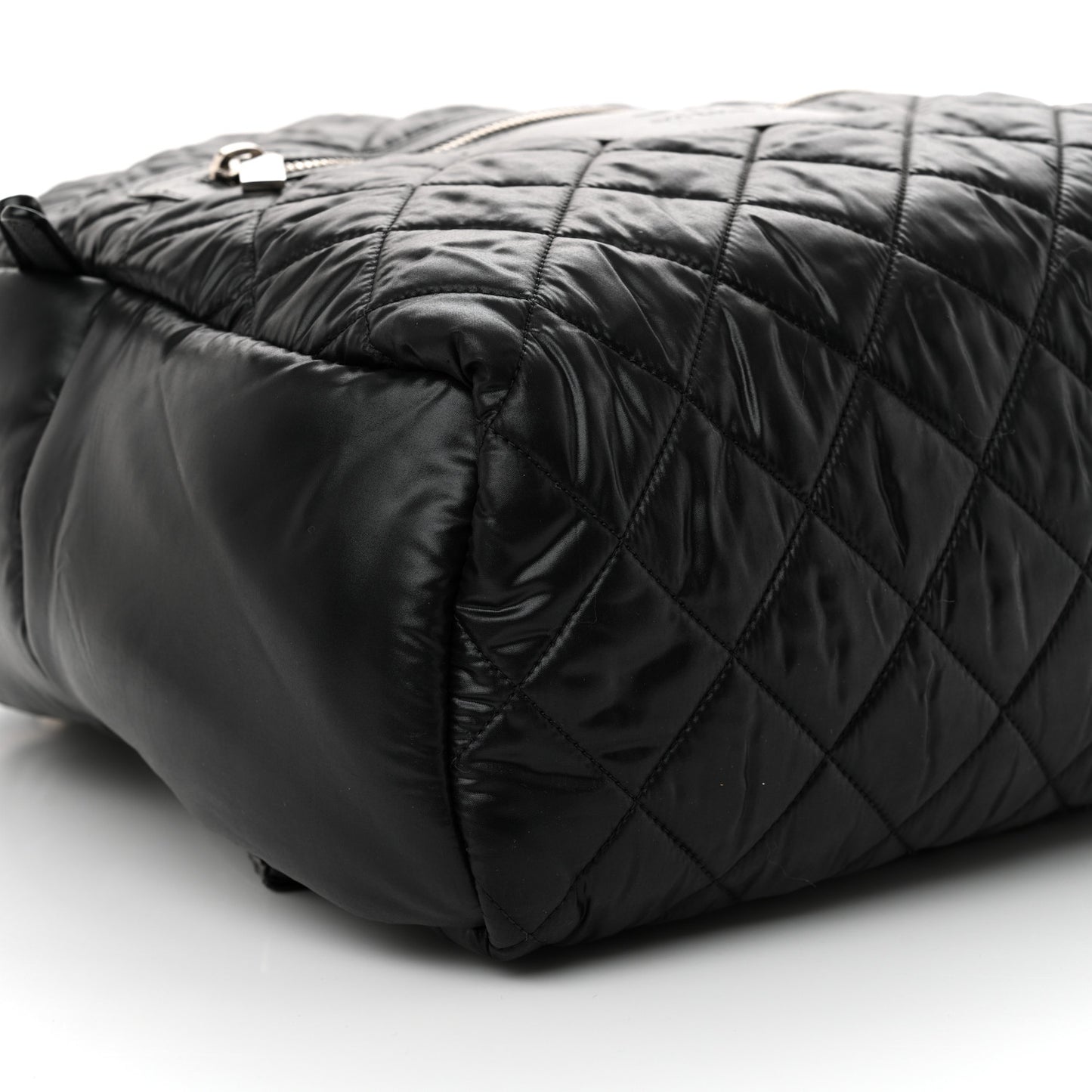 Nylon Quilted Coco Cocoon Backpack Black