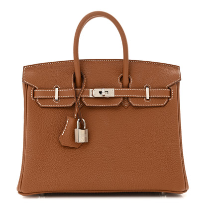 Hermes Togo Birkin 25 Gold 1 of 11