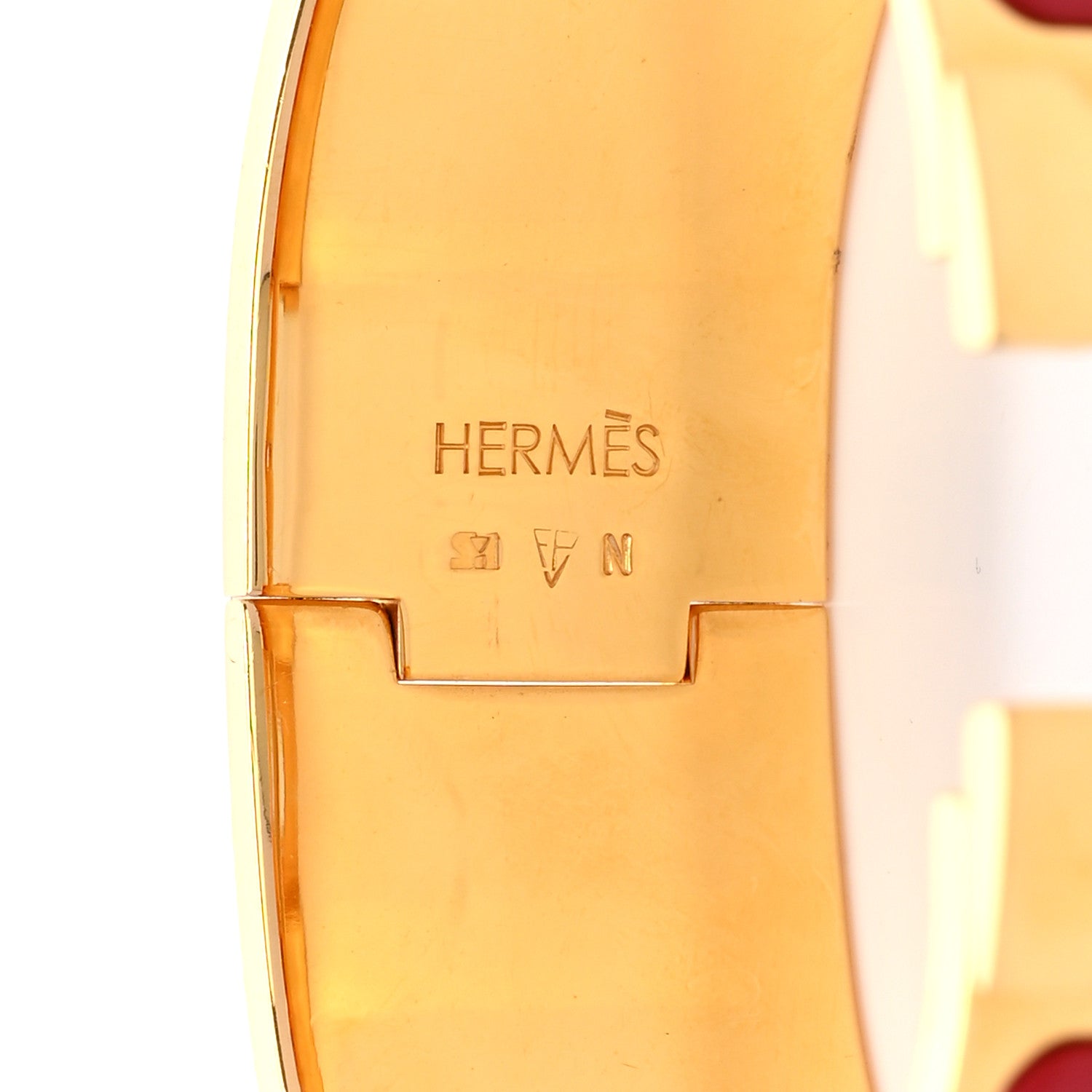 Hermes Enamel Wide Clic Clac H Bracelet GM Red 4 of 4
