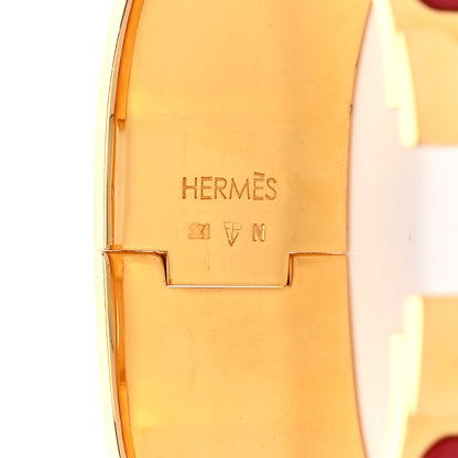 Hermes Enamel Wide Clic Clac H Bracelet GM Red 4 of 4